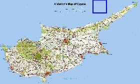 carte de Chypre en anglais