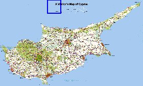 carte de Chypre en anglais