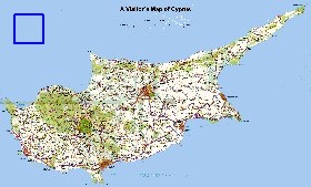 carte de Chypre en anglais