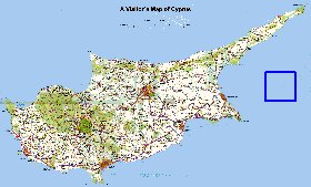 carte de Chypre en anglais