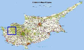 carte de Chypre en anglais