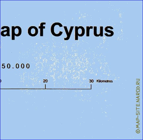 carte de Chypre en anglais