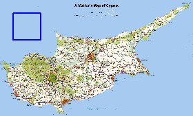 carte de Chypre en anglais