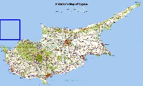 carte de Chypre en anglais