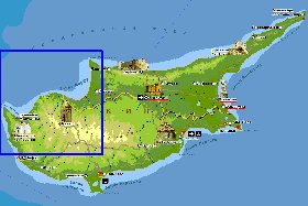 Physique carte de Chypre