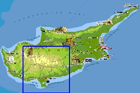 Fisica mapa de Chipre