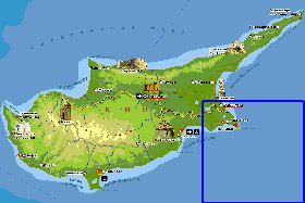 Fisica mapa de Chipre