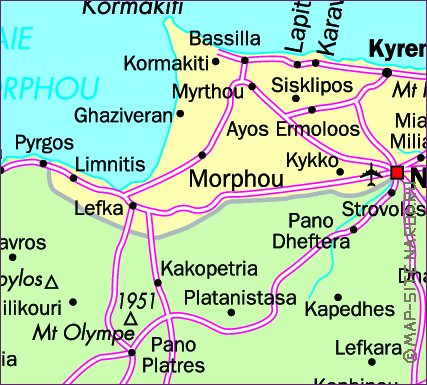 carte de Chypre