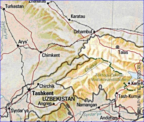Administrativa mapa de Quirguizia