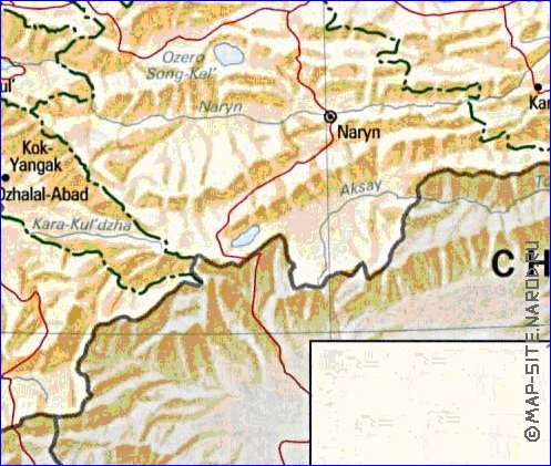 Administrativa mapa de Quirguizia