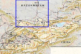 Administratives carte de Kirghizistan