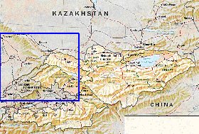 Administrativa mapa de Quirguizia