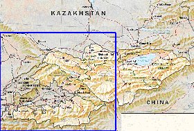 Administrativa mapa de Quirguizia