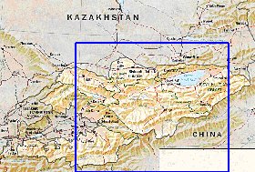 Administrativa mapa de Quirguizia