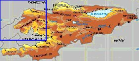 Fisica mapa de Quirguizia