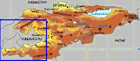 Fisica mapa de Quirguizia
