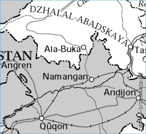 mapa de Quirguizia