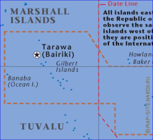 carte de Kiribati