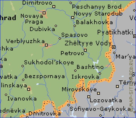 carte de Oblast de Kirovohrad en anglais