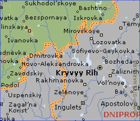 carte de Oblast de Kirovohrad en anglais