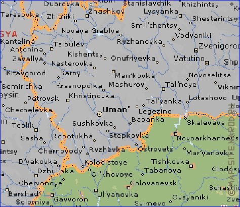 carte de Oblast de Kirovohrad en anglais