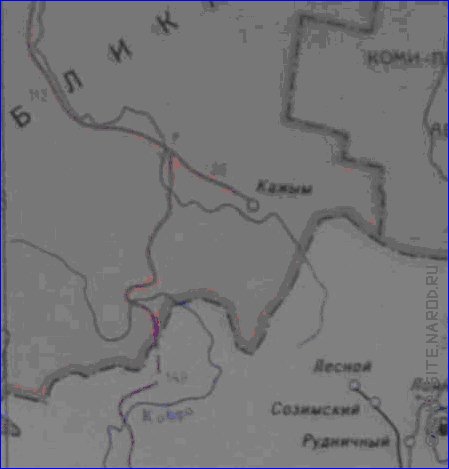 mapa de Oblast de Kirov