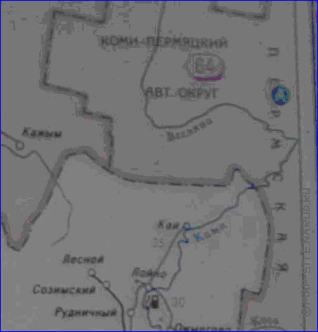 carte de Oblast de Kirov