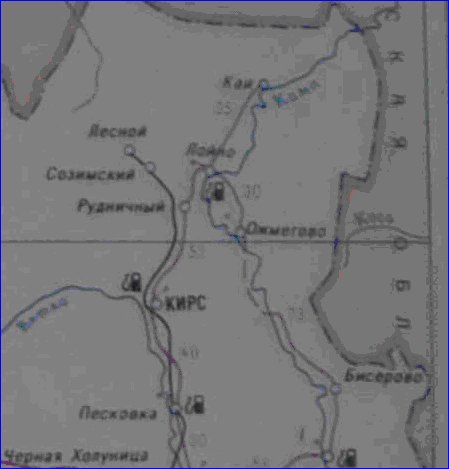 carte de Oblast de Kirov