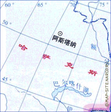 Administrativa mapa de Republica Popular da China em chines