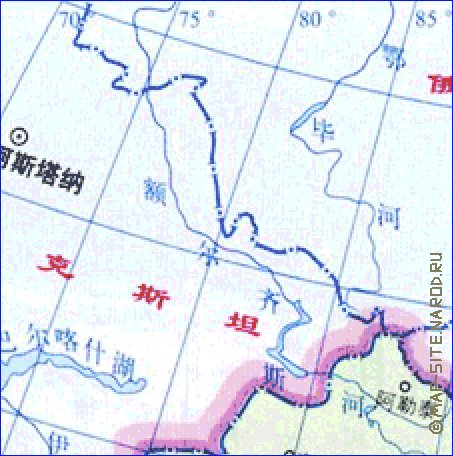 Administrativa mapa de Republica Popular da China em chines