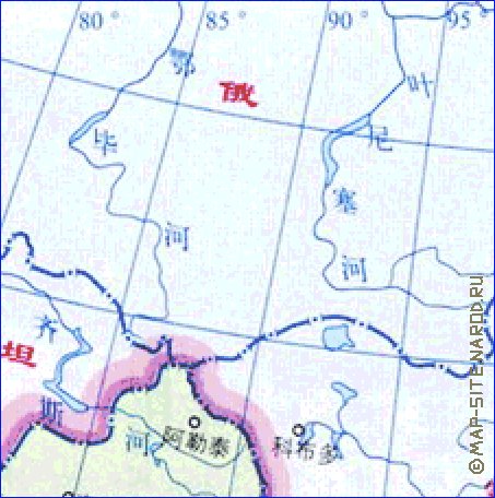 Administrativa mapa de Republica Popular da China em chines