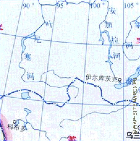 Administrativa mapa de Republica Popular da China em chines