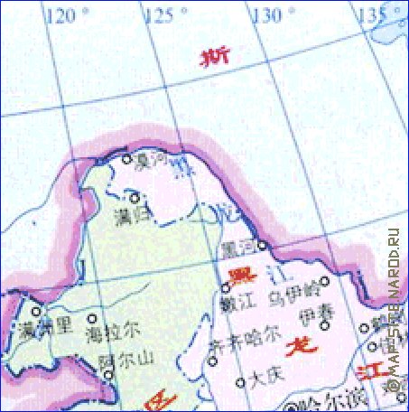 Administrativa mapa de Republica Popular da China em chines