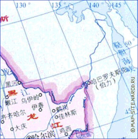 Administrativa mapa de Republica Popular da China em chines