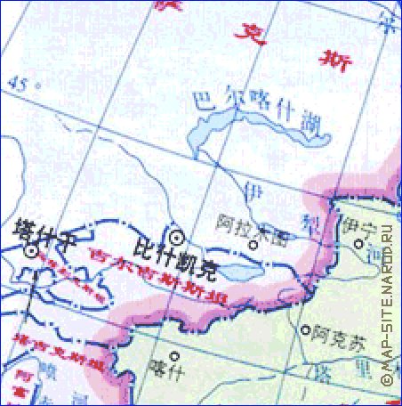 Administrativa mapa de Republica Popular da China em chines