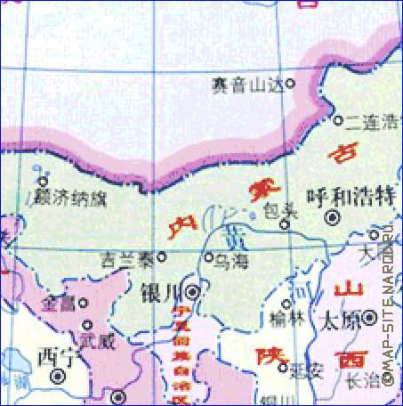 Administrativa mapa de Republica Popular da China em chines