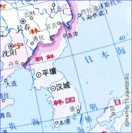 Administrativa mapa de Republica Popular da China em chines