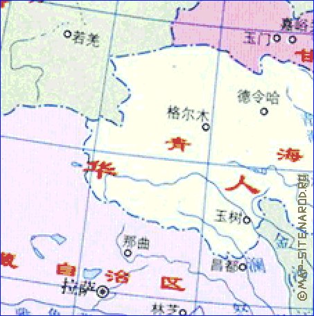 Administratives carte de Republique populaire de Chine en langue chinoise