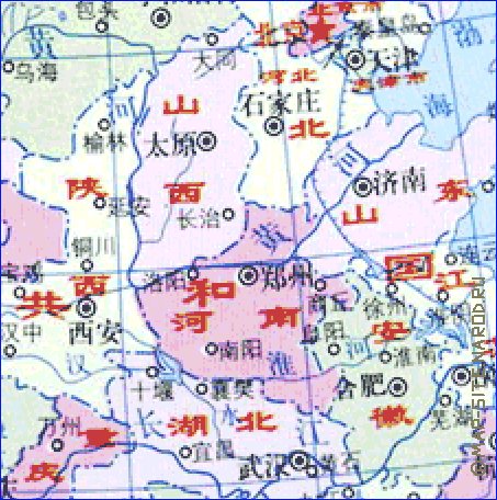 Administrativa mapa de Republica Popular da China em chines