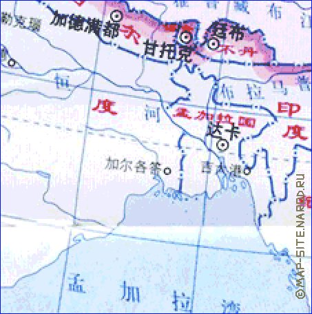 Administrativa mapa de Republica Popular da China em chines