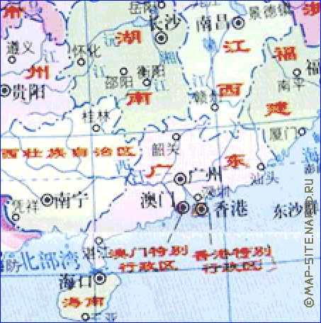 Administrativa mapa de Republica Popular da China em chines