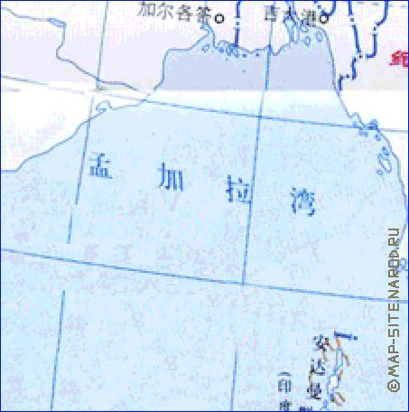 Administrativa mapa de Republica Popular da China em chines