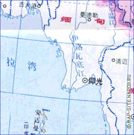 Administrativa mapa de Republica Popular da China em chines