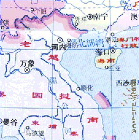 Administrativa mapa de Republica Popular da China em chines