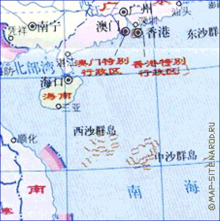 Administrativa mapa de Republica Popular da China em chines