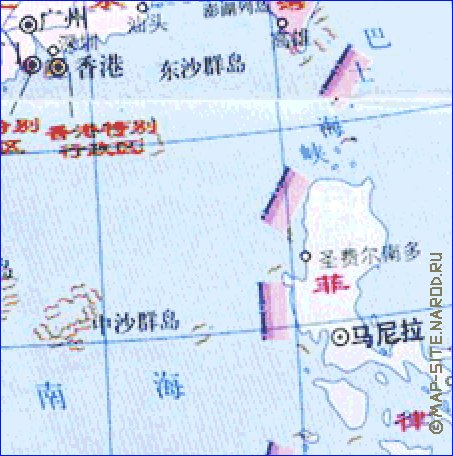 Administrativa mapa de Republica Popular da China em chines