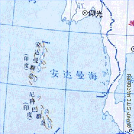 Administrativa mapa de Republica Popular da China em chines