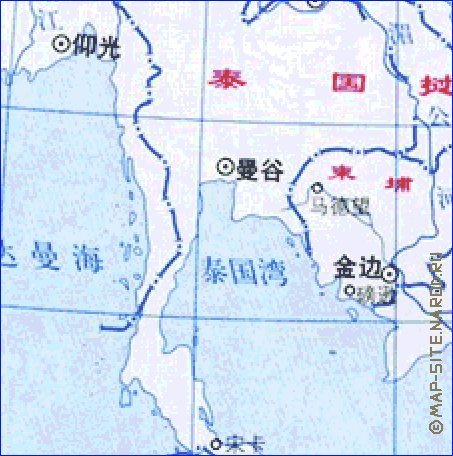 Administrativa mapa de Republica Popular da China em chines