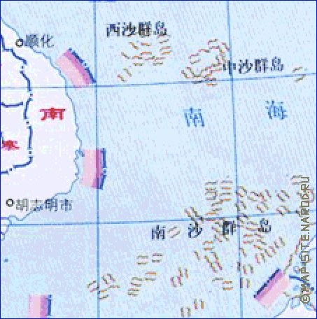 Administrativa mapa de Republica Popular da China em chines