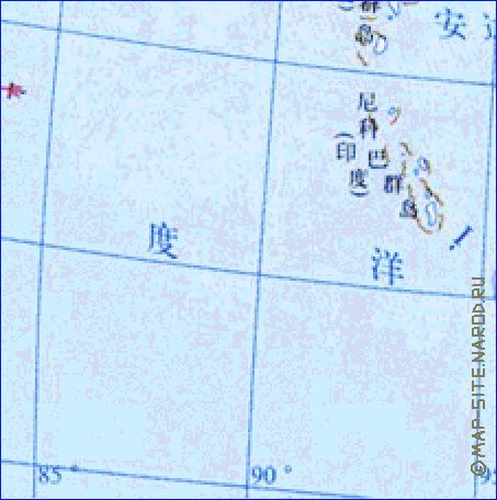 Administrativa mapa de Republica Popular da China em chines